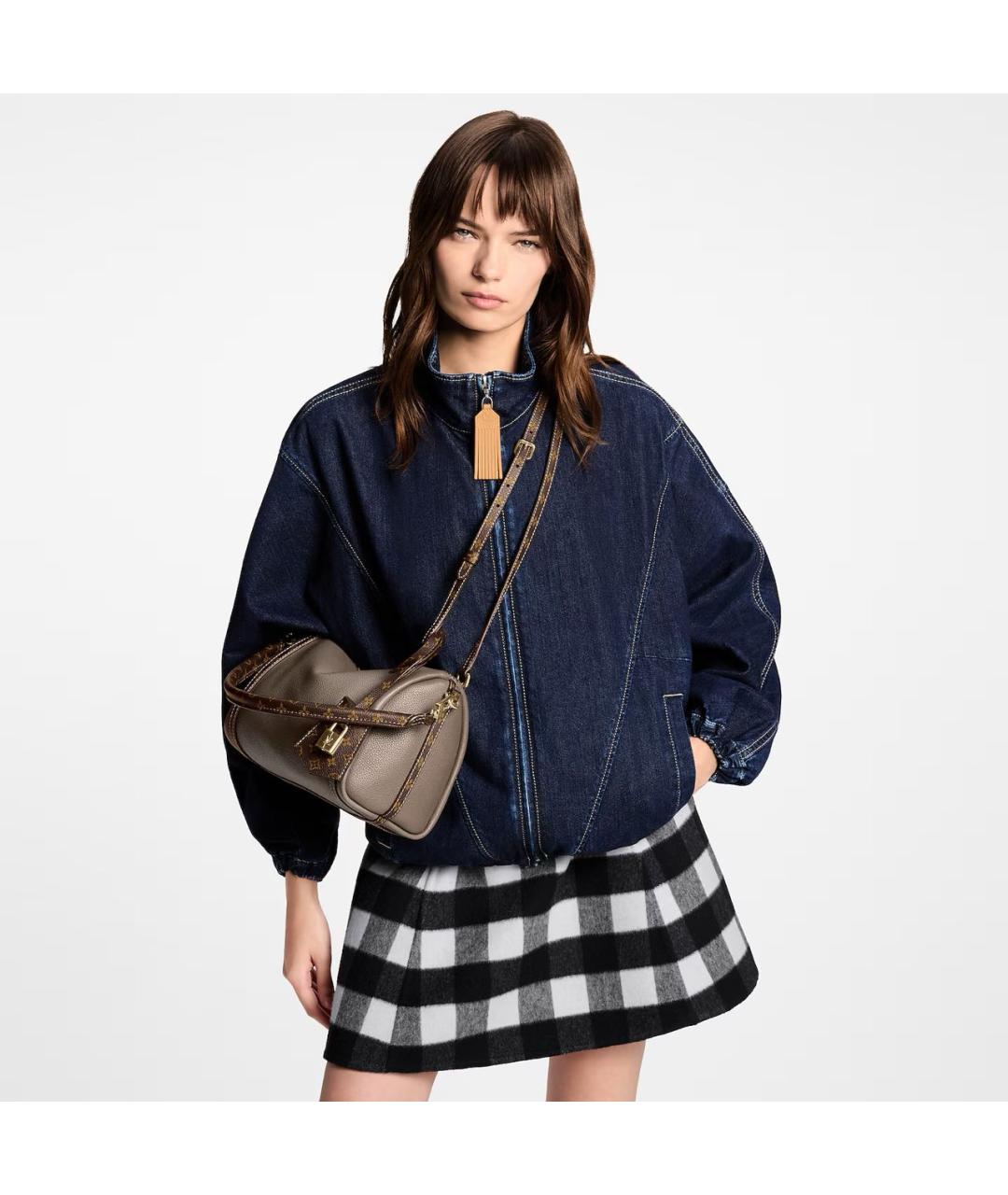 LOUIS VUITTON Коричневая кожаная сумка через плечо, фото 5