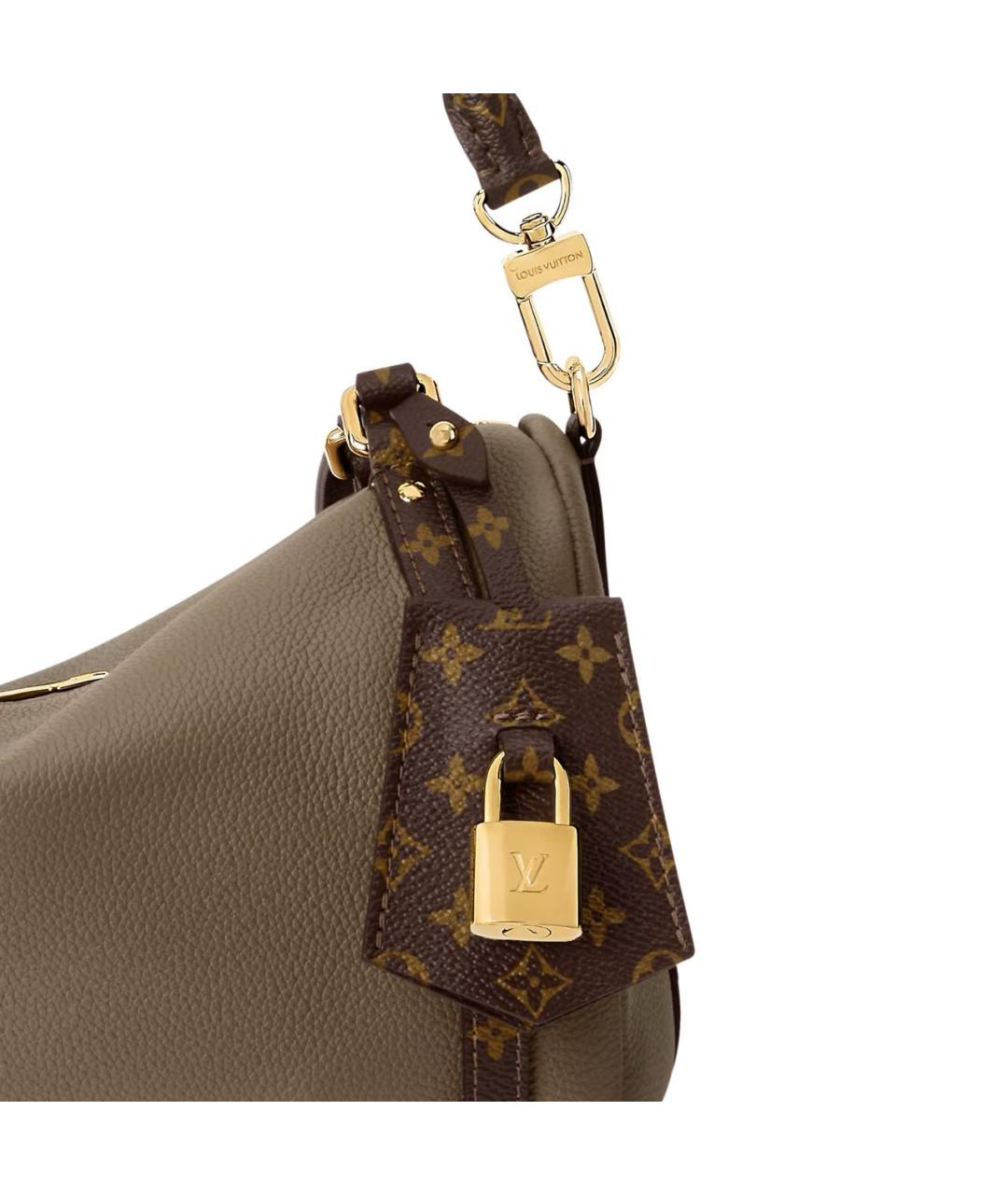 LOUIS VUITTON Коричневая кожаная сумка через плечо, фото 4