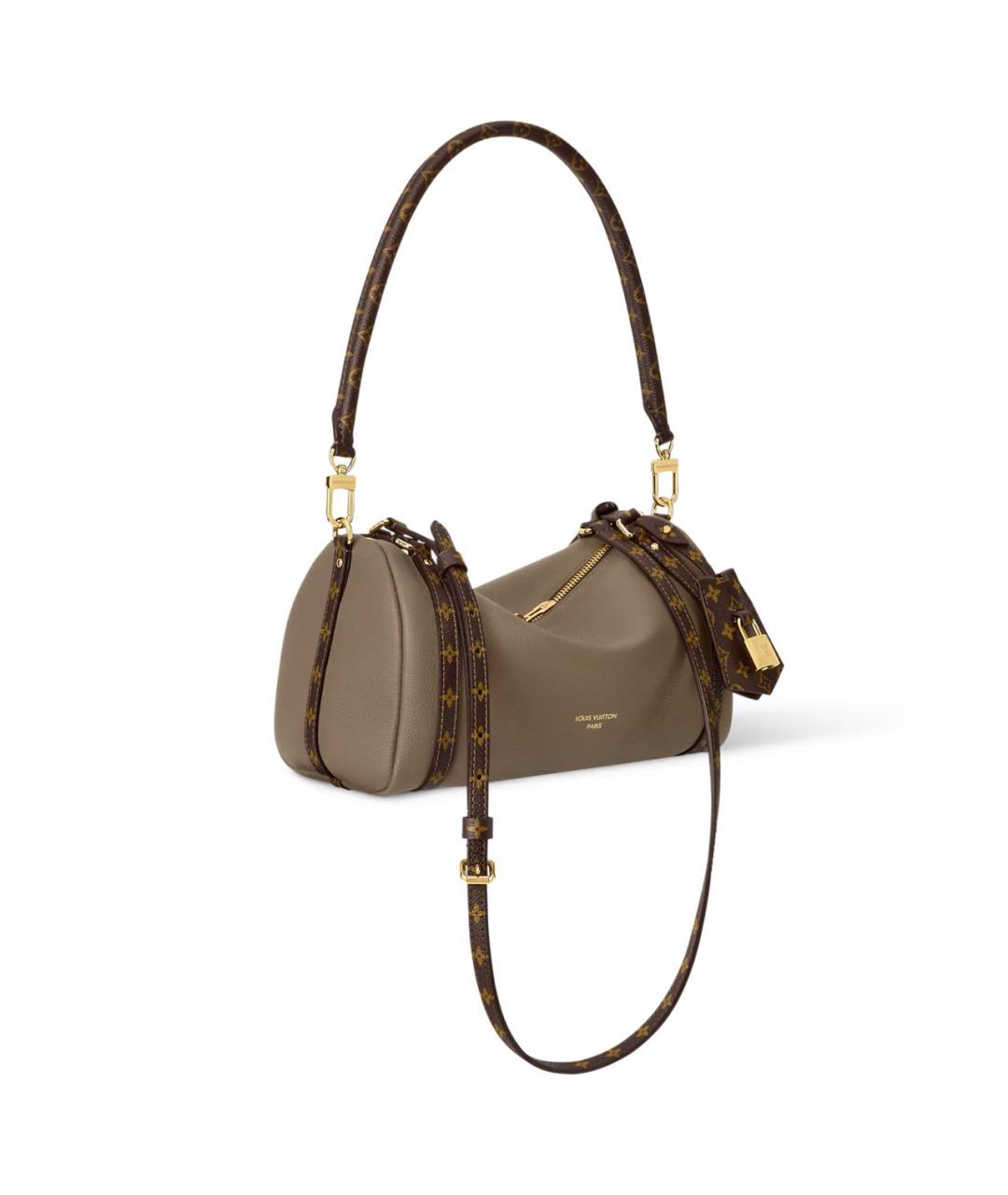LOUIS VUITTON Коричневая кожаная сумка через плечо, фото 2