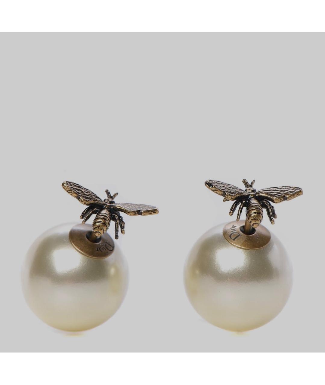 CHRISTIAN DIOR Белые серьги, фото 2