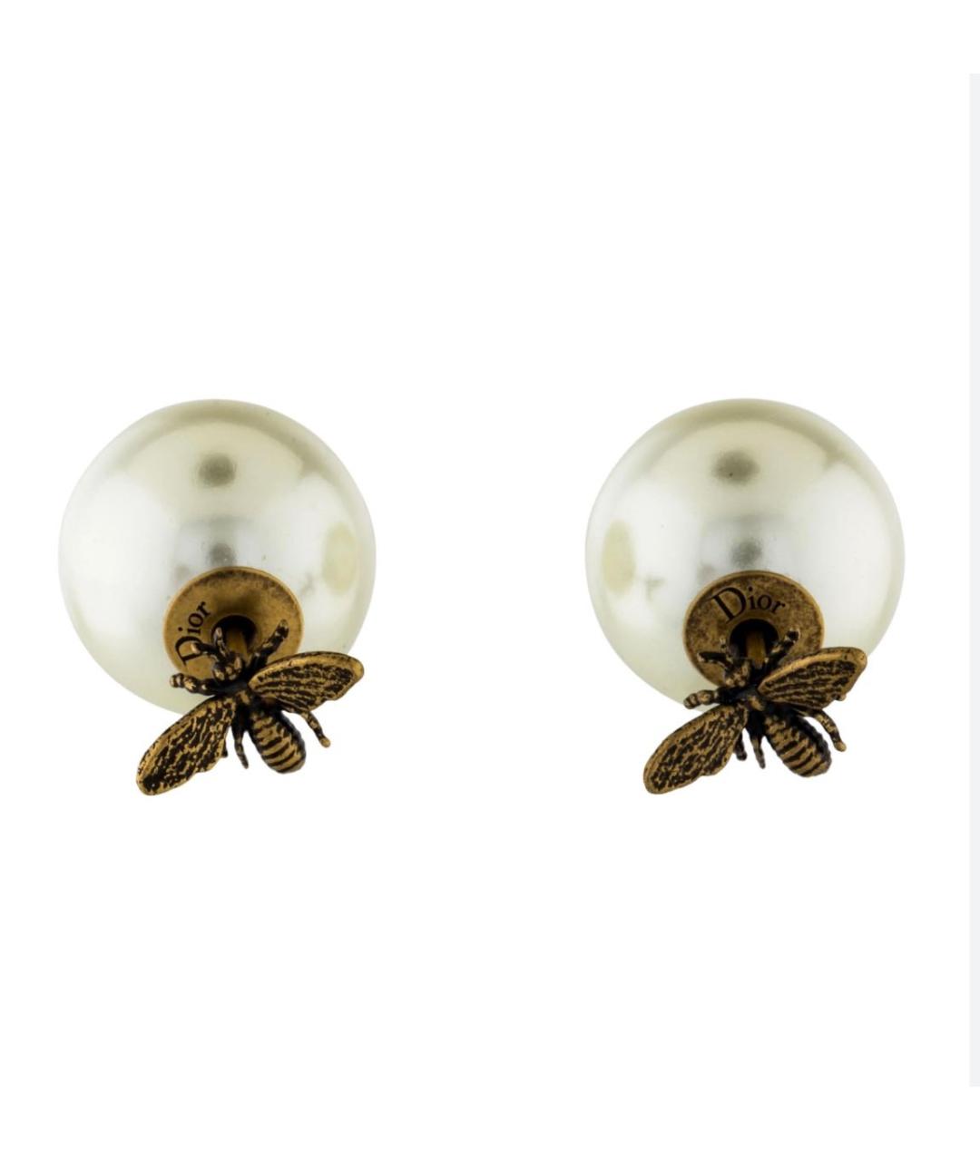 CHRISTIAN DIOR Белые серьги, фото 3