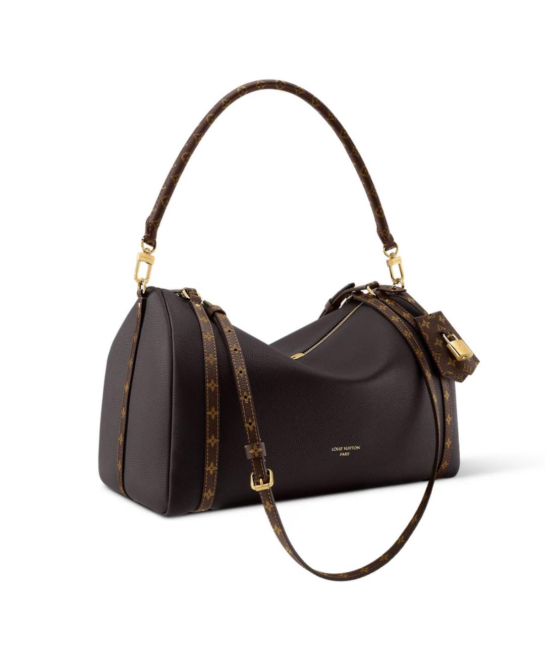 LOUIS VUITTON Коричневая кожаная сумка через плечо, фото 3
