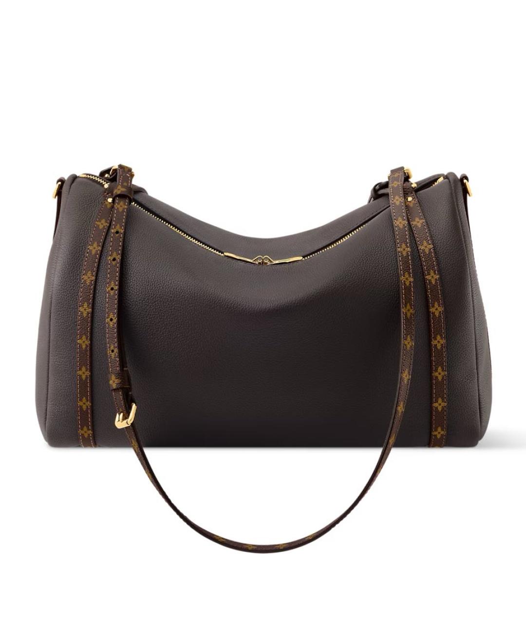LOUIS VUITTON Коричневая кожаная сумка через плечо, фото 5