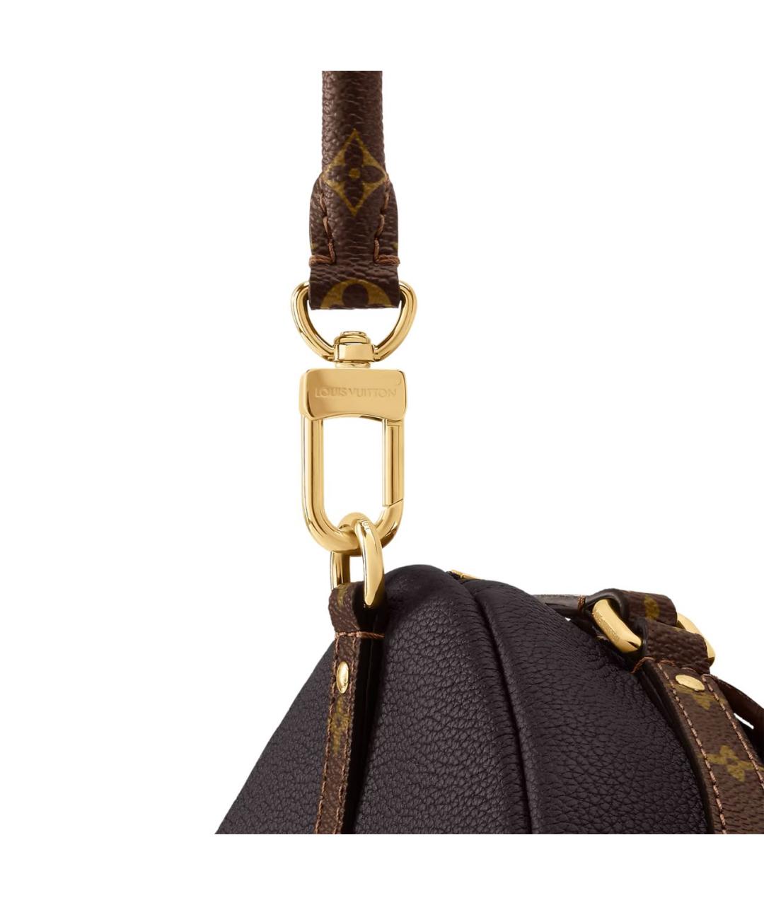 LOUIS VUITTON Коричневая кожаная сумка через плечо, фото 7