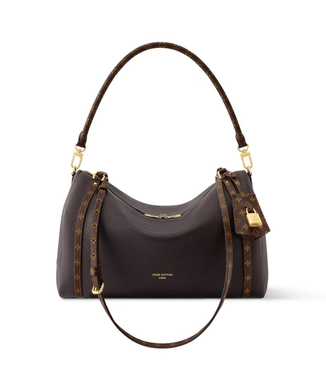 LOUIS VUITTON Коричневая кожаная сумка через плечо, фото 9