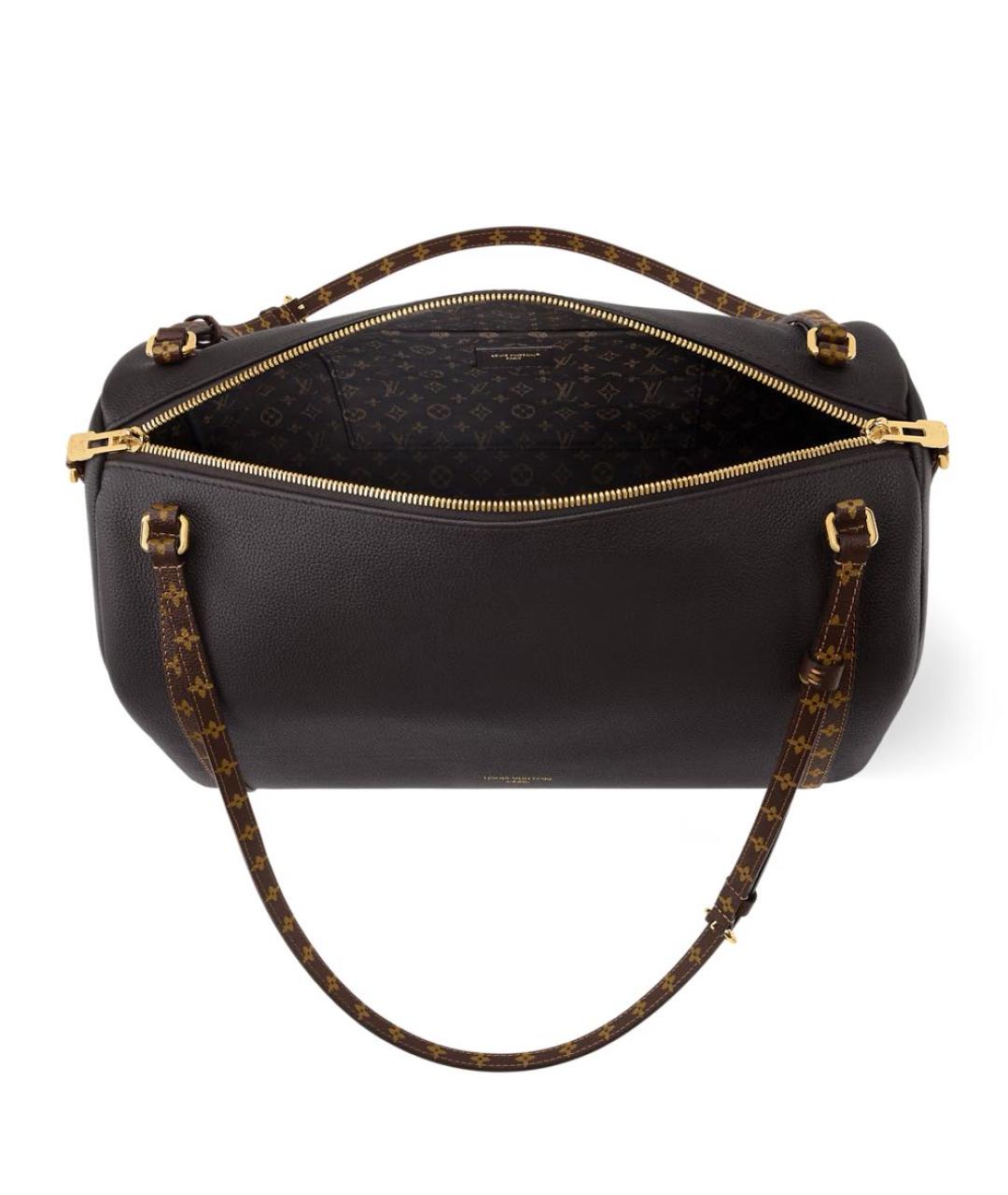 LOUIS VUITTON Коричневая кожаная сумка через плечо, фото 6