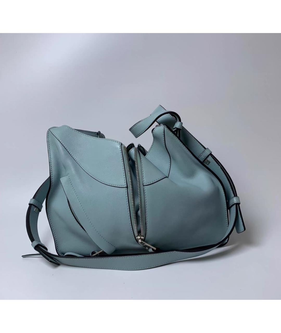 LOEWE Голубая кожаная сумка через плечо, фото 4
