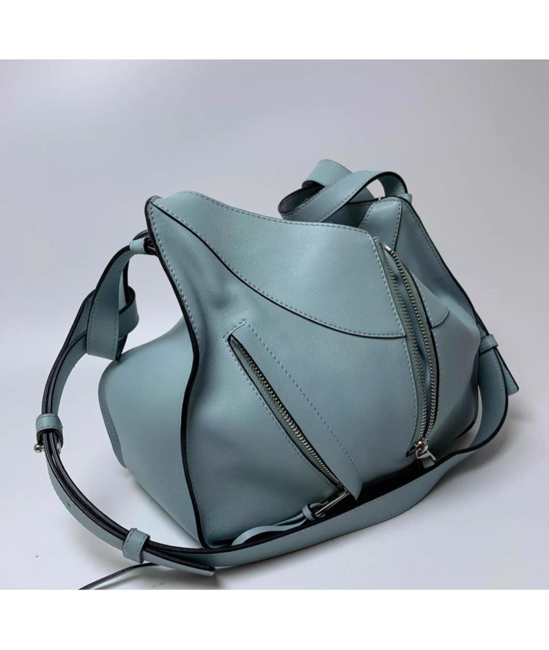 LOEWE Голубая кожаная сумка через плечо, фото 5