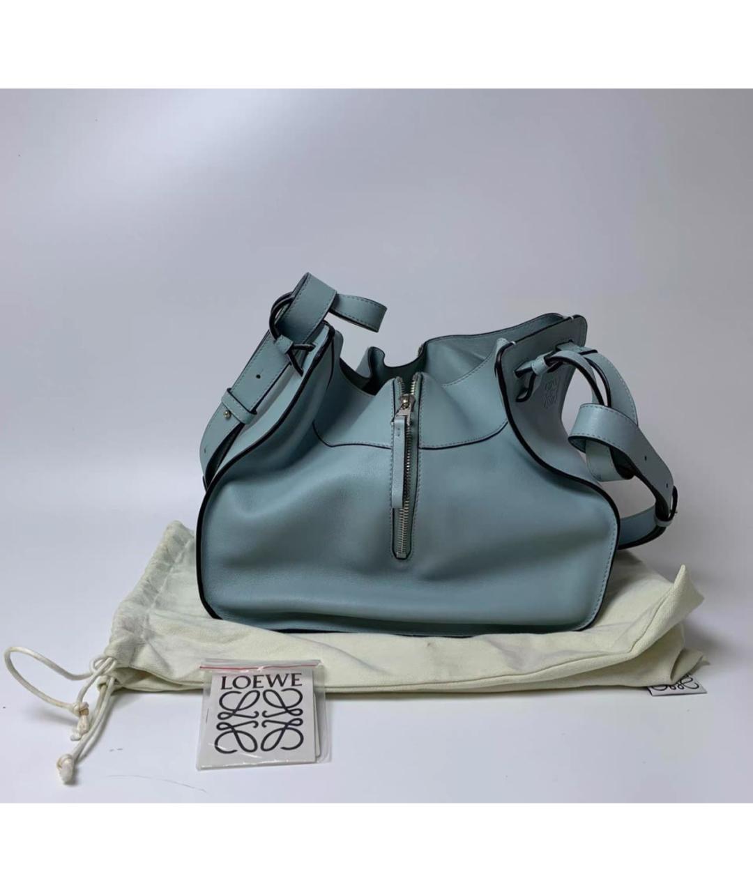 LOEWE Голубая кожаная сумка через плечо, фото 2
