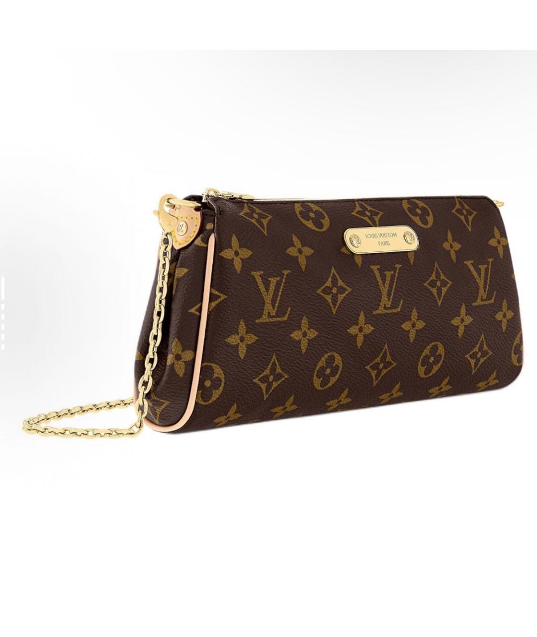 LOUIS VUITTON Коричневая кожаная сумка через плечо, фото 2