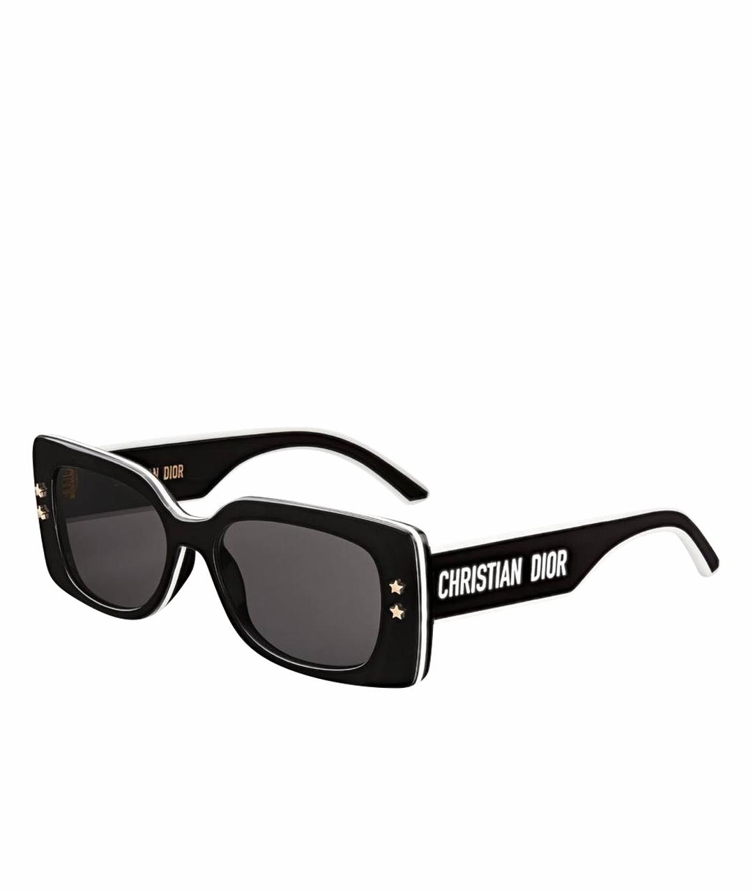 CHRISTIAN DIOR Черные пластиковые солнцезащитные очки, фото 1