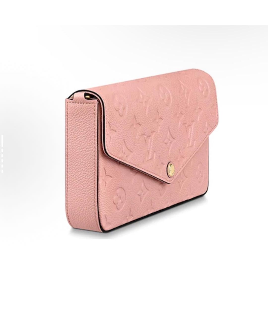 LOUIS VUITTON Розовая кожаная сумка через плечо, фото 3