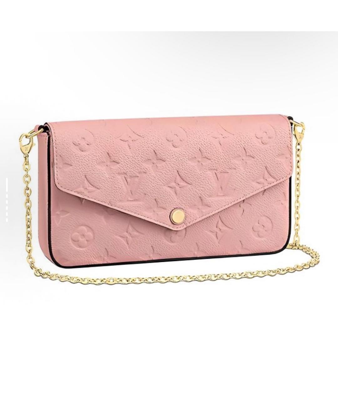 LOUIS VUITTON Розовая кожаная сумка через плечо, фото 6