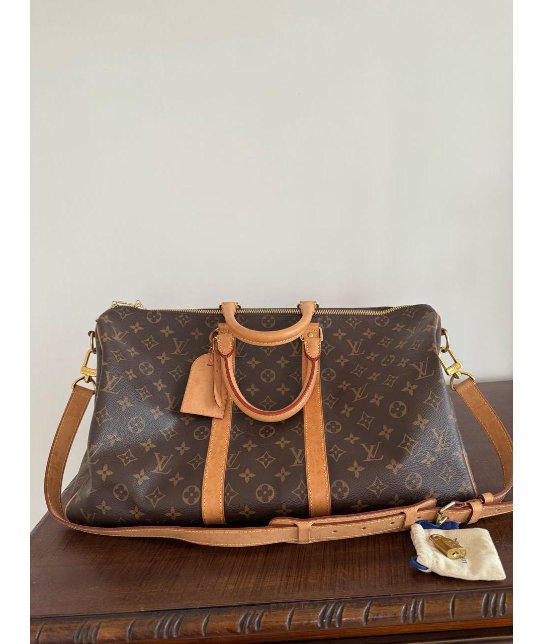 LOUIS VUITTON Коричневая дорожная/спортивная сумка, фото 9