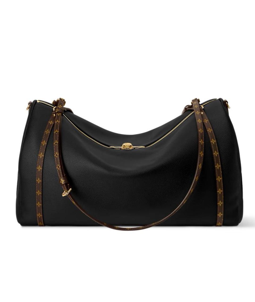 LOUIS VUITTON Черная кожаная сумка через плечо, фото 5