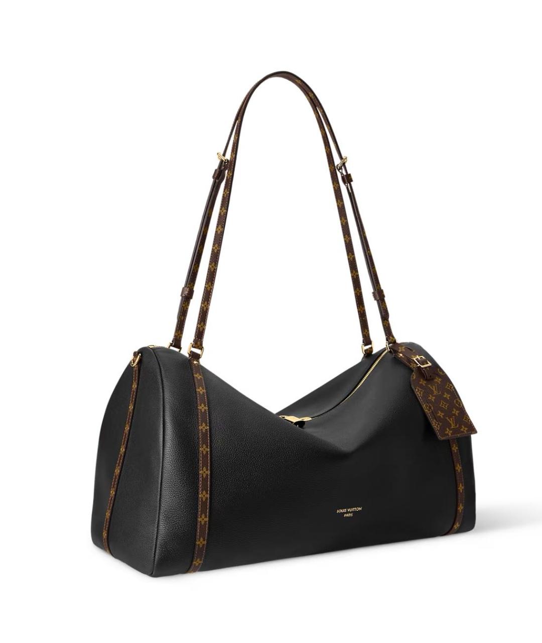 LOUIS VUITTON Черная кожаная сумка через плечо, фото 4