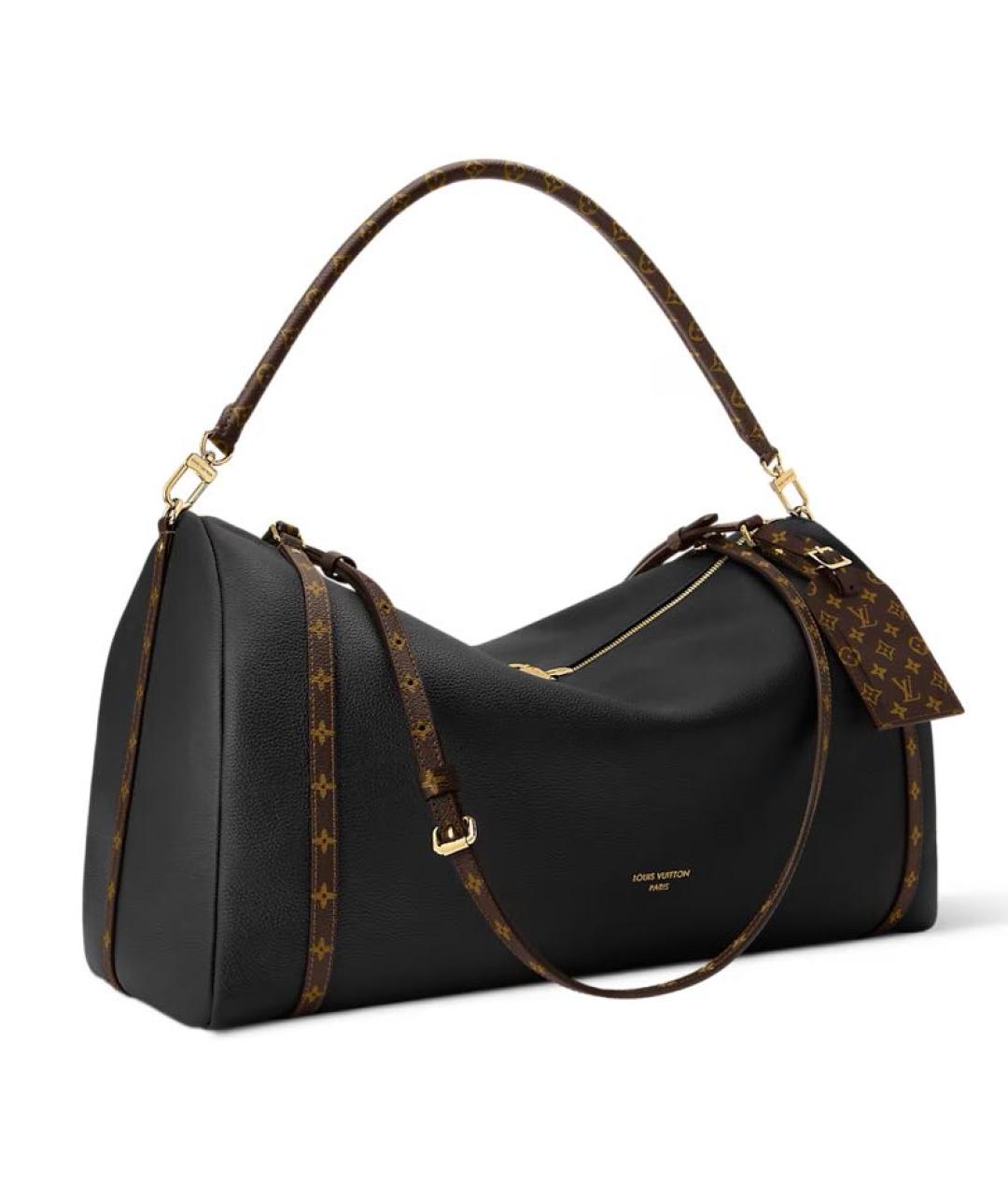 LOUIS VUITTON Черная кожаная сумка через плечо, фото 3