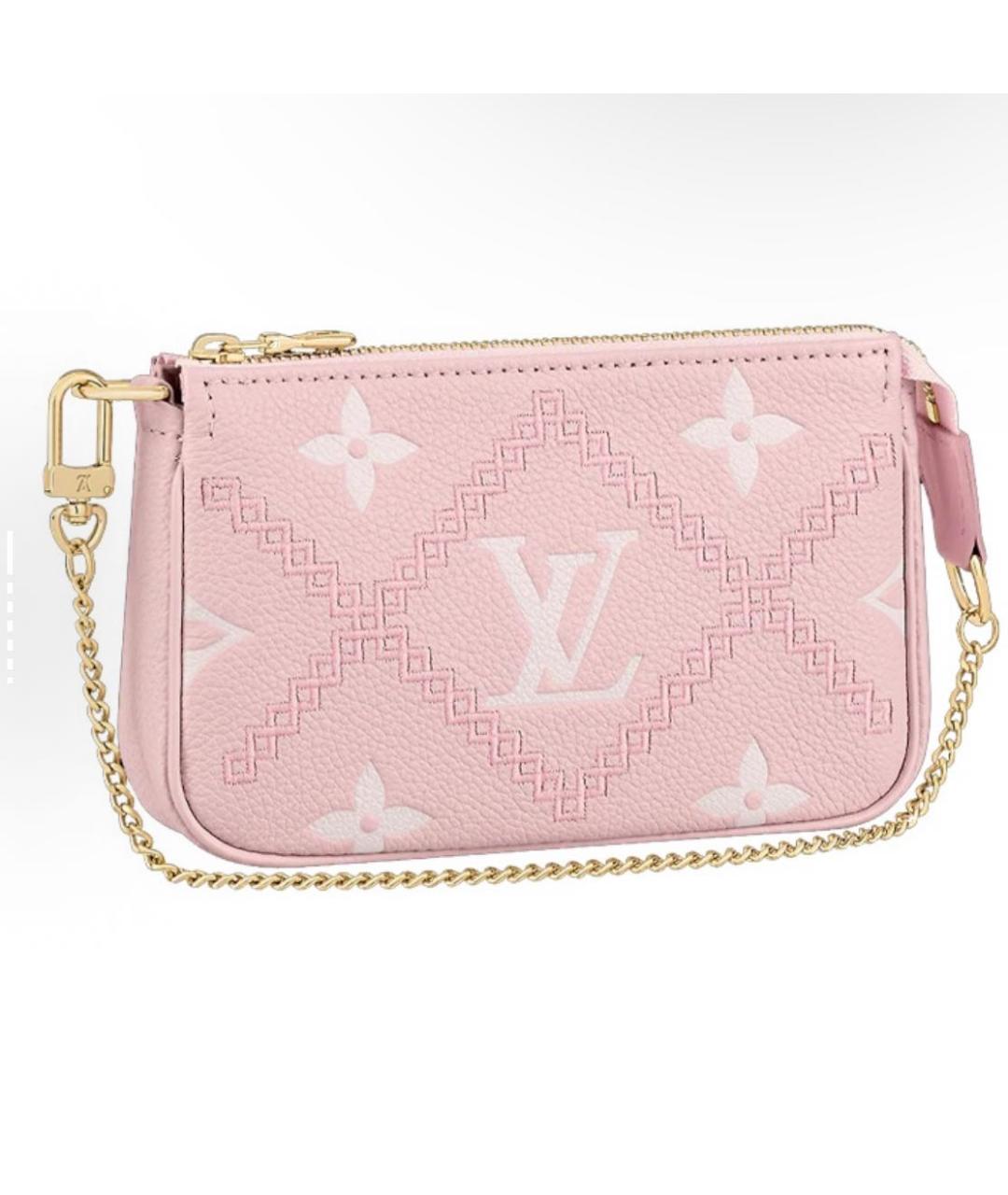 LOUIS VUITTON Розовая кожаная сумка через плечо, фото 2