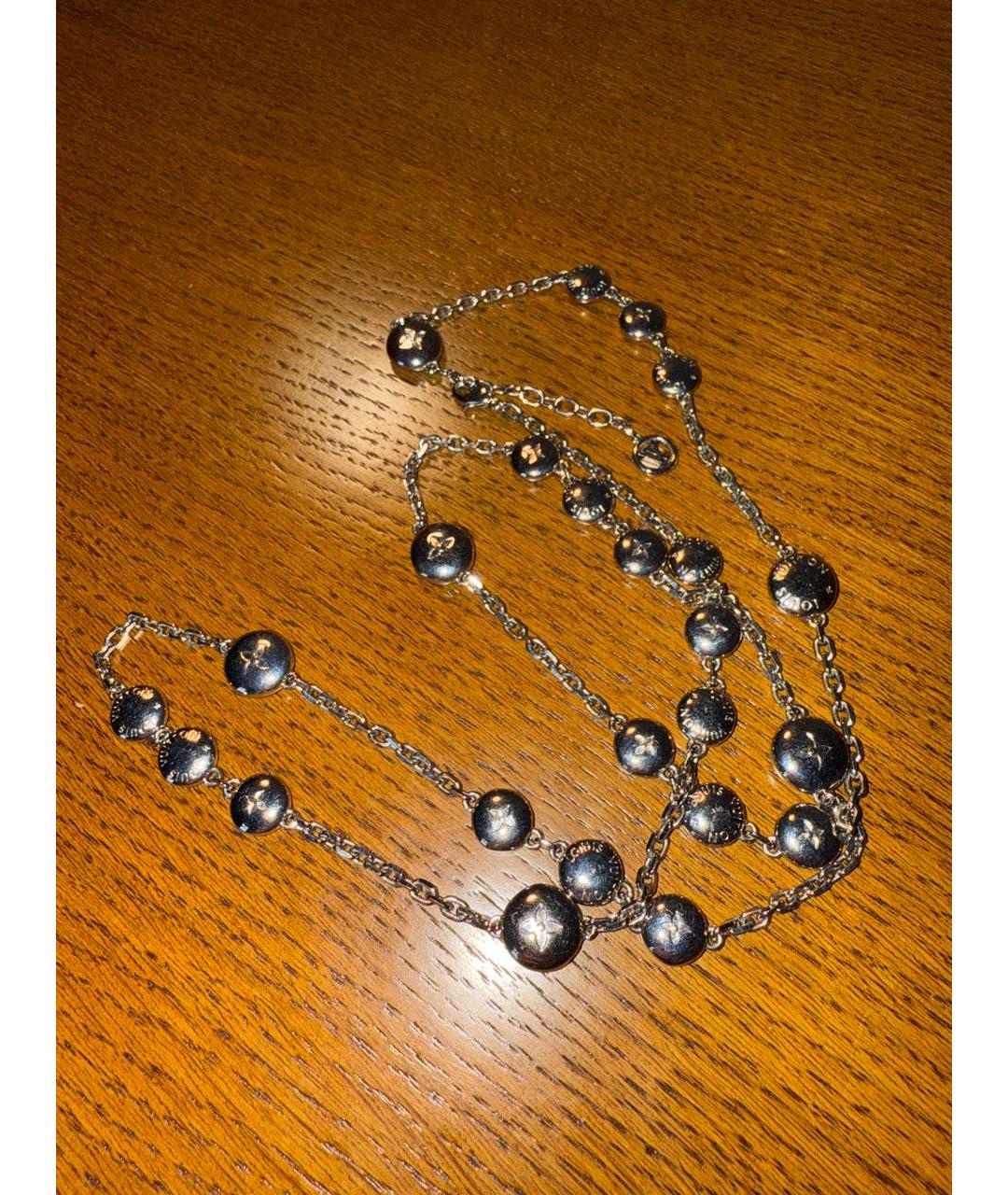 LOUIS VUITTON Серебряное с серебряным покрытием колье, фото 4