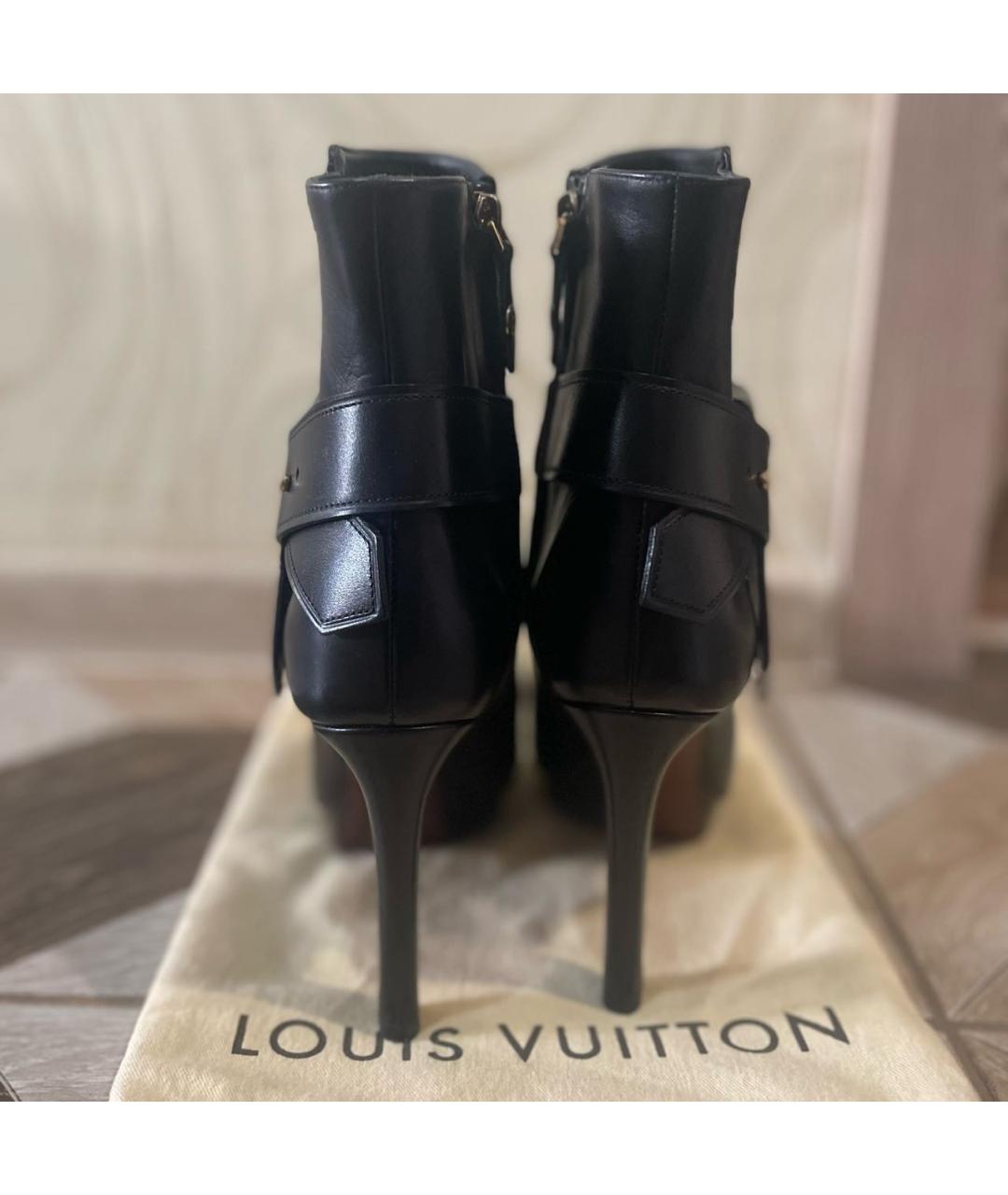LOUIS VUITTON Коричневые кожаные ботинки, фото 4