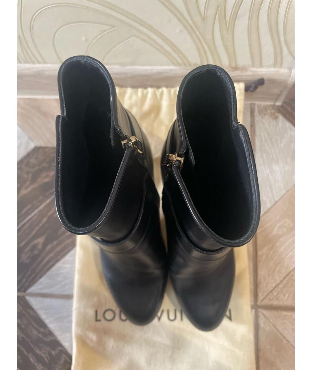 LOUIS VUITTON Коричневые кожаные ботинки, фото 3