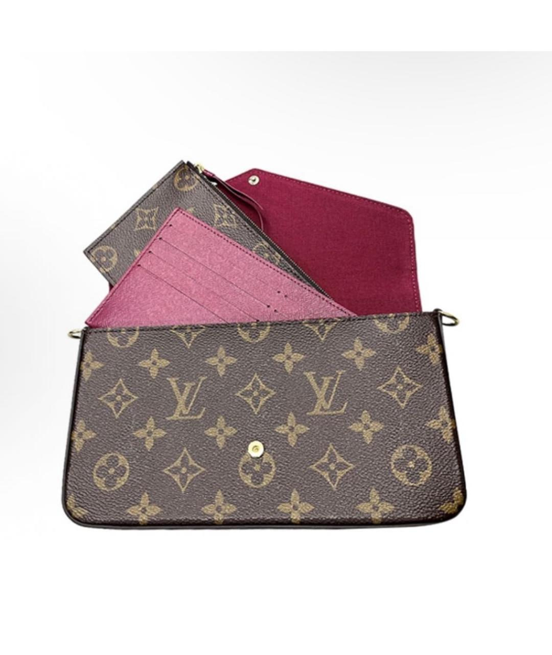 LOUIS VUITTON Коричневая кожаная сумка через плечо, фото 4