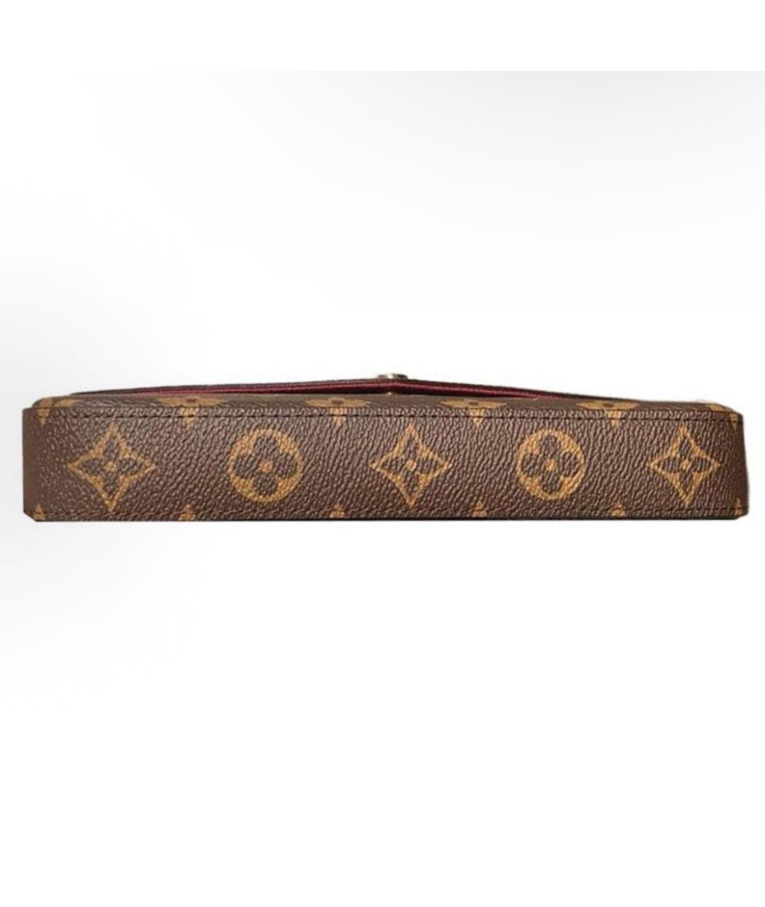 LOUIS VUITTON Коричневая кожаная сумка через плечо, фото 5