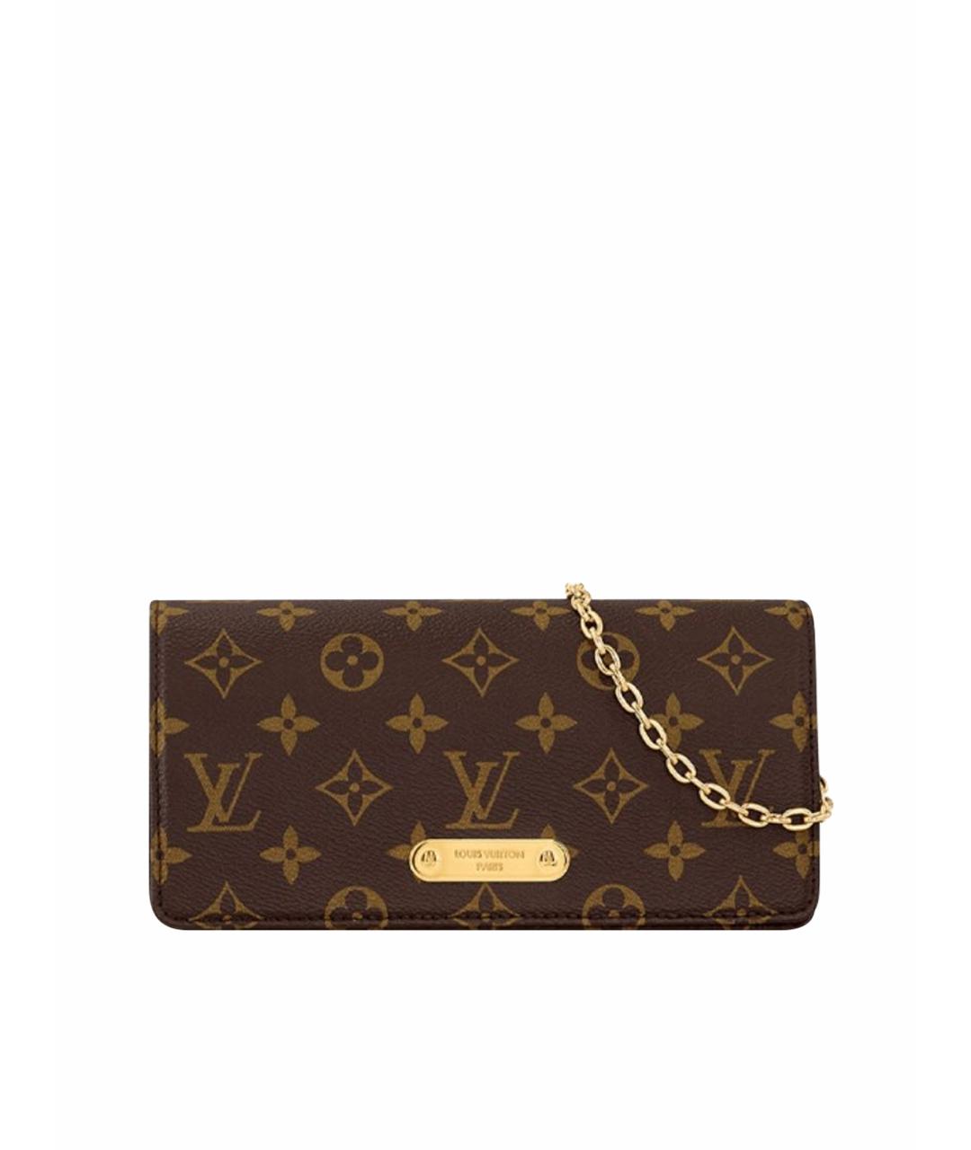 LOUIS VUITTON Коричневая кожаная сумка через плечо, фото 1
