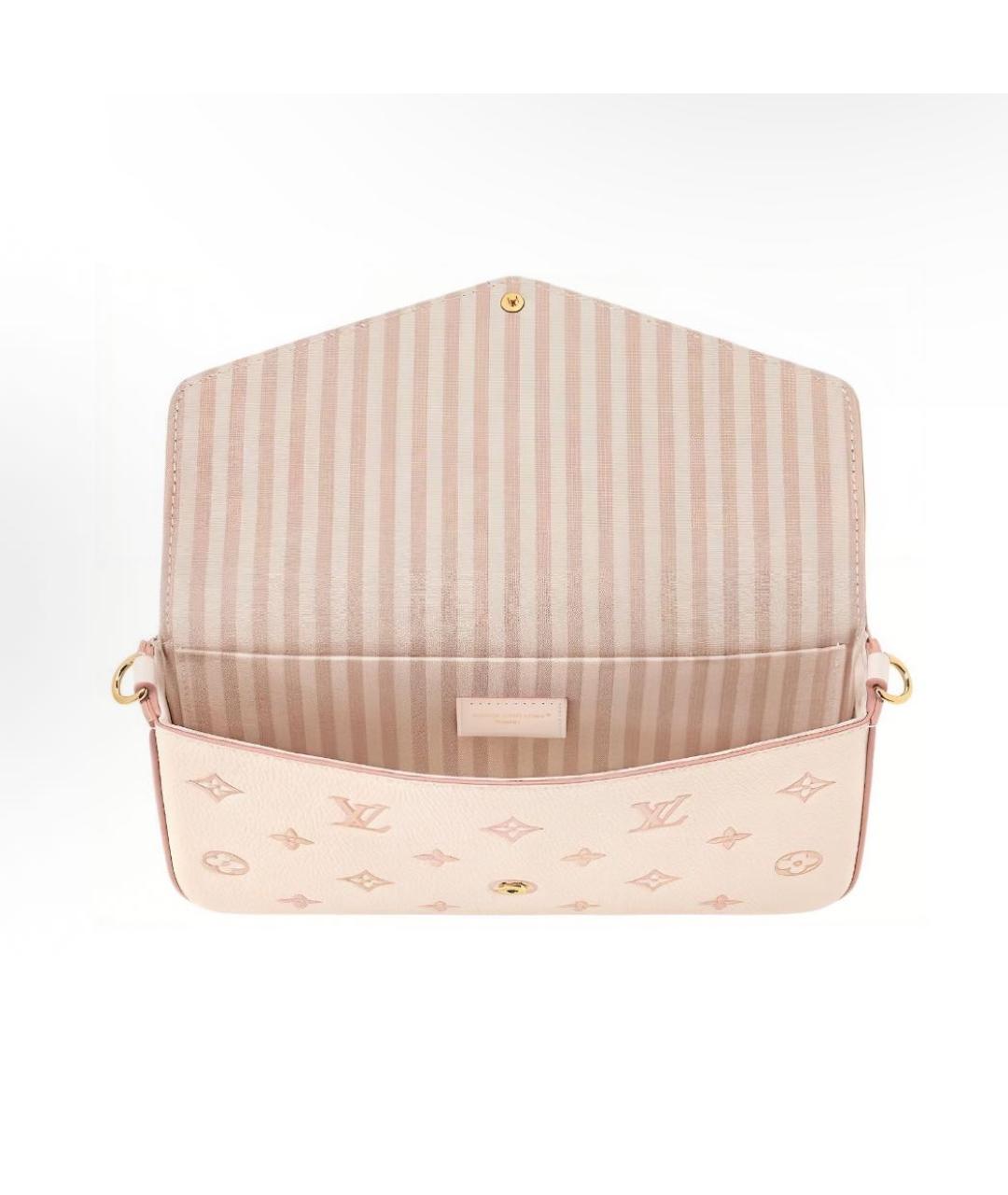 LOUIS VUITTON Бежевая кожаная сумка через плечо, фото 4