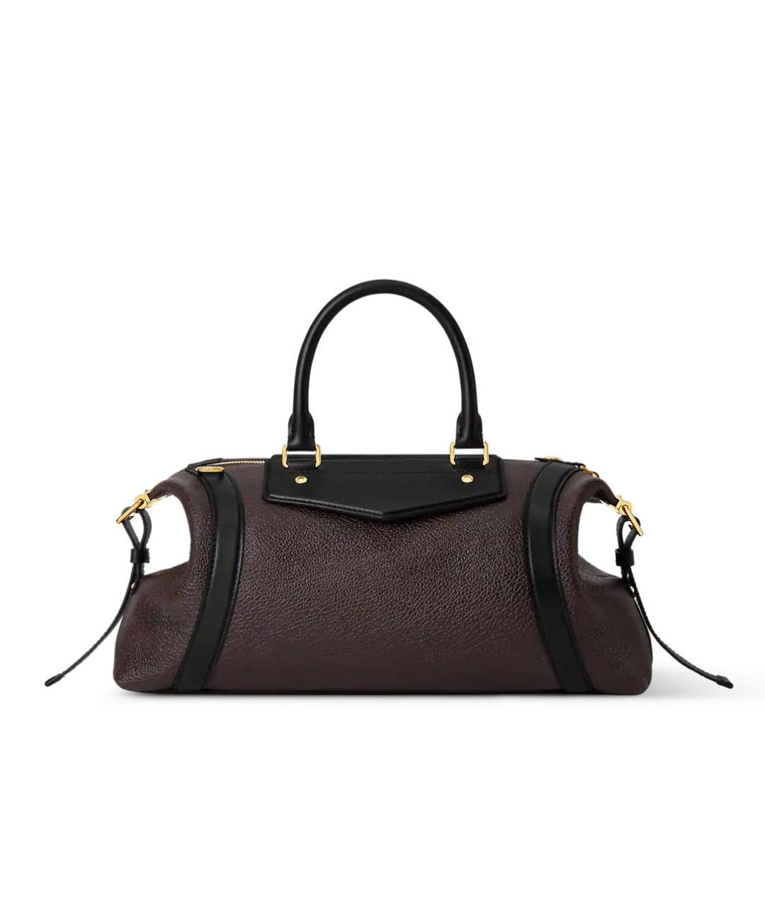 LOUIS VUITTON Коричневая кожаная сумка через плечо, фото 4