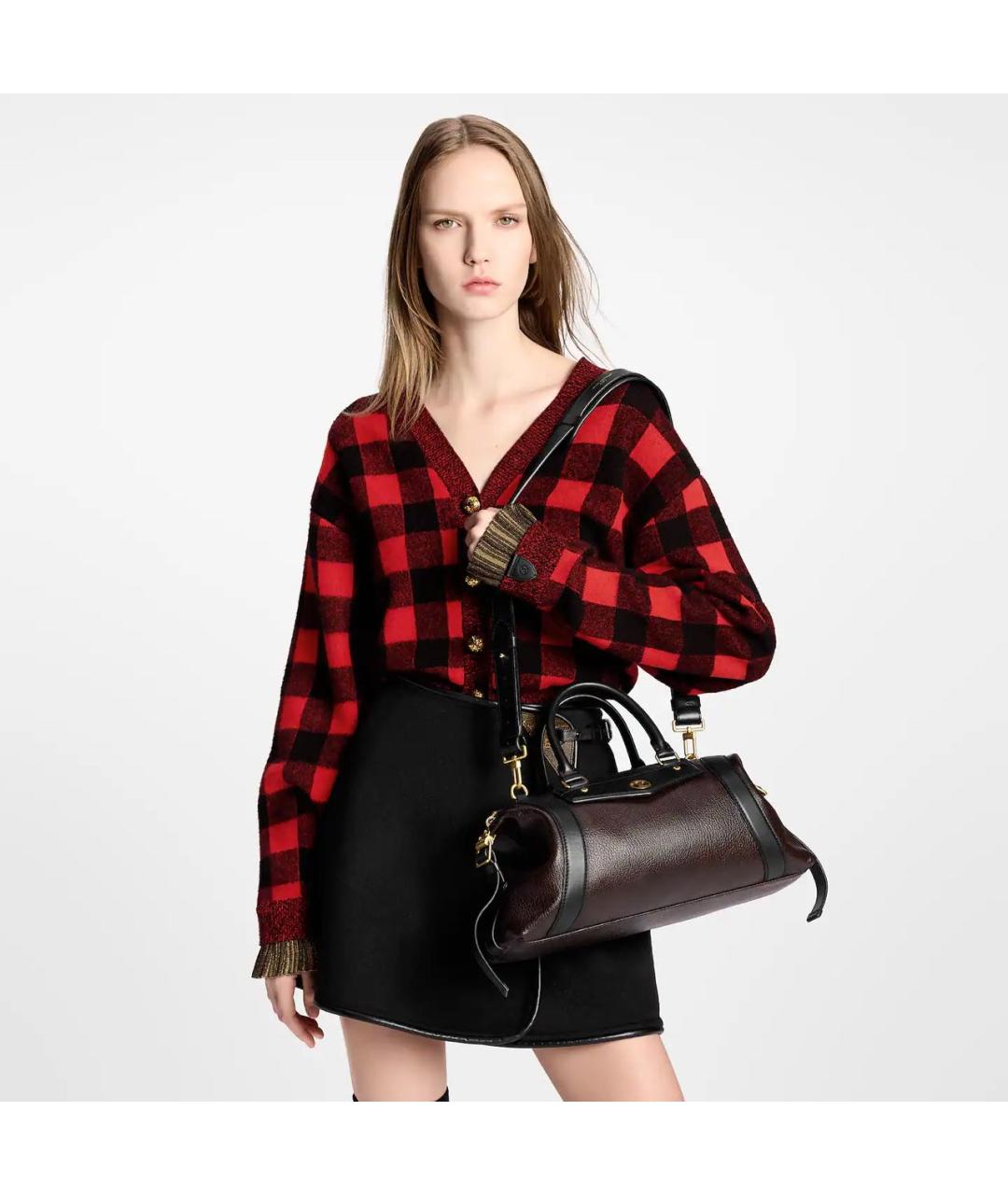 LOUIS VUITTON Коричневая кожаная сумка через плечо, фото 2