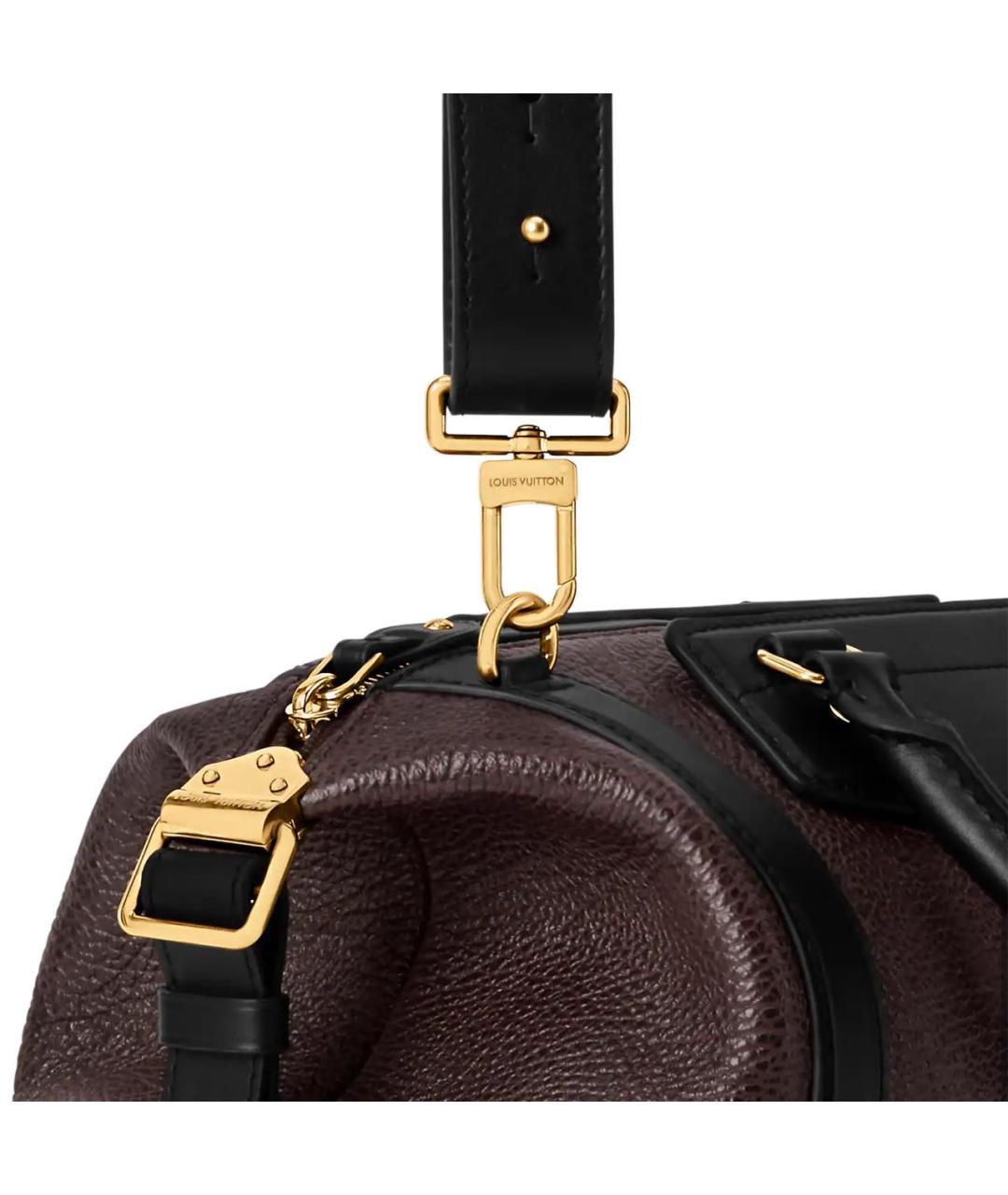 LOUIS VUITTON Коричневая кожаная сумка через плечо, фото 6