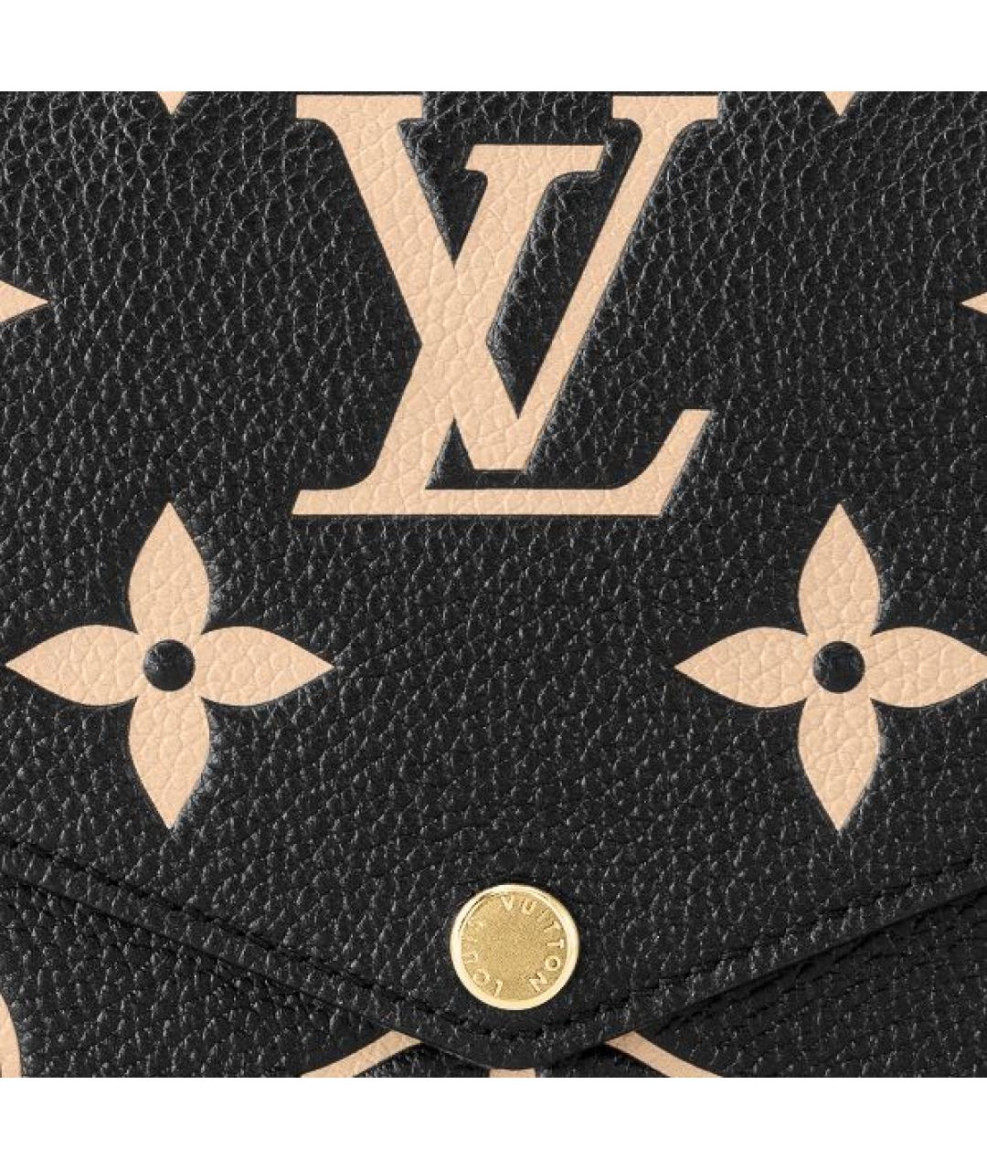 LOUIS VUITTON Черная кожаная сумка через плечо, фото 4
