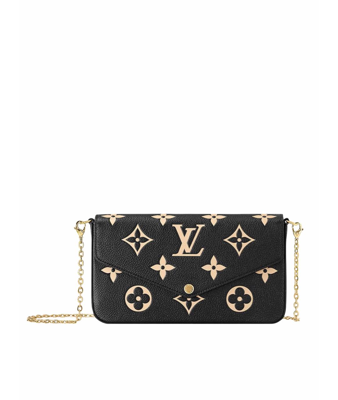 LOUIS VUITTON Черная кожаная сумка через плечо, фото 1