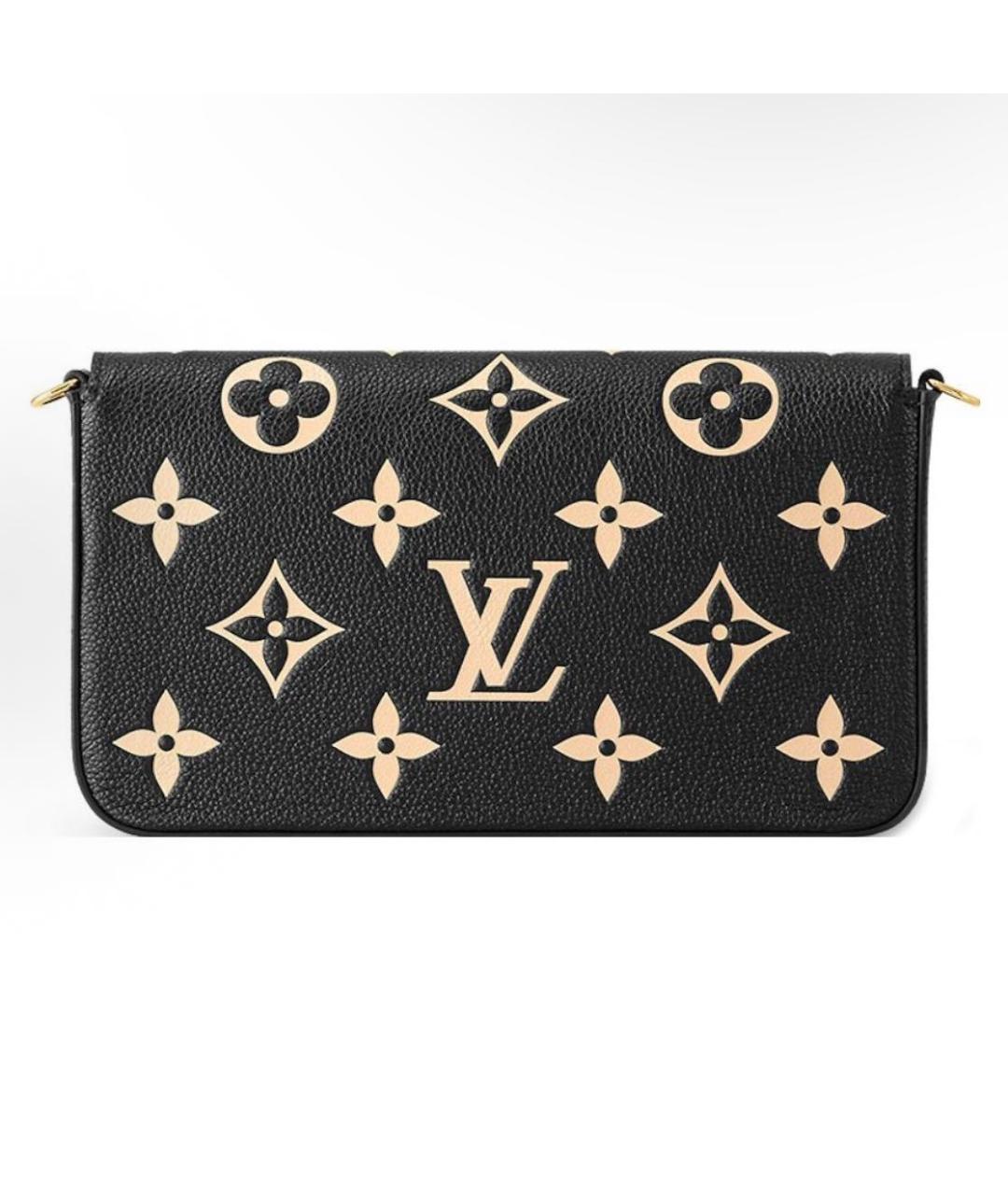 LOUIS VUITTON Черная кожаная сумка через плечо, фото 3