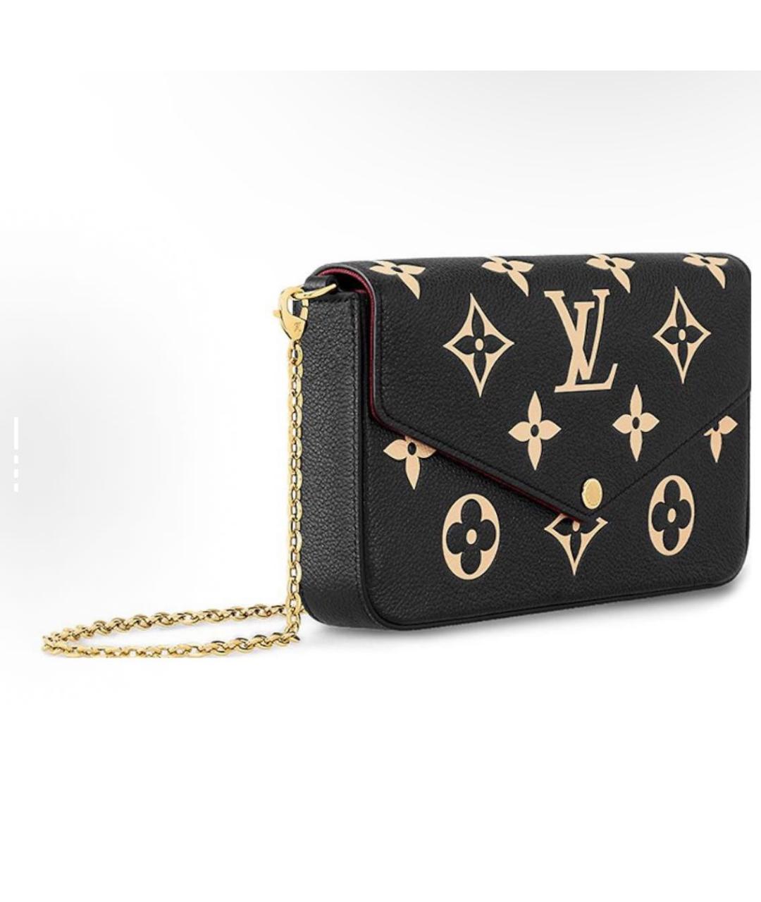 LOUIS VUITTON Черная кожаная сумка через плечо, фото 2