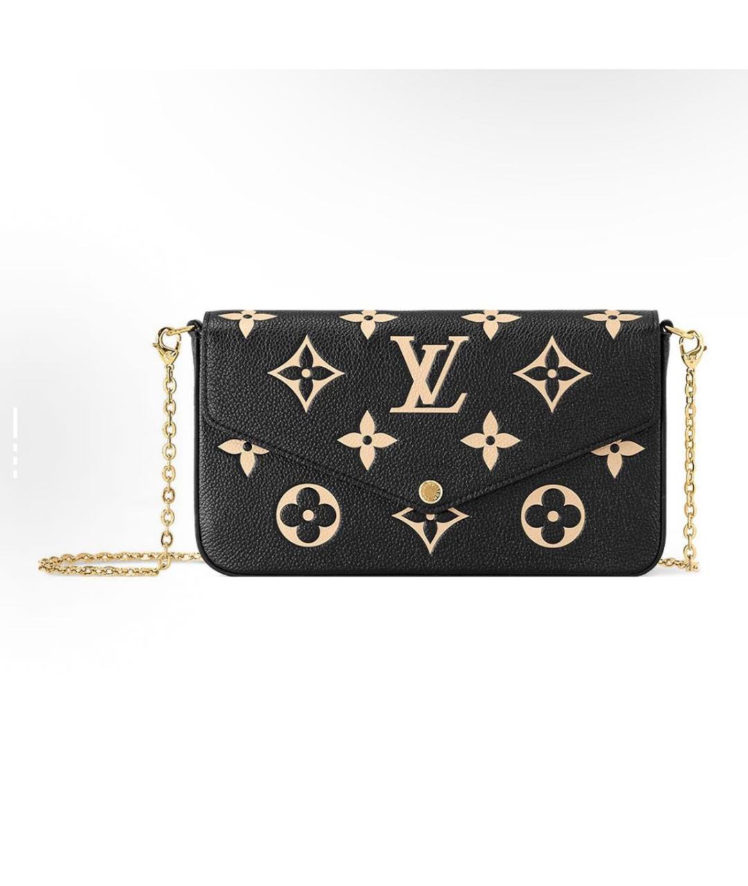 LOUIS VUITTON Черная кожаная сумка через плечо, фото 5