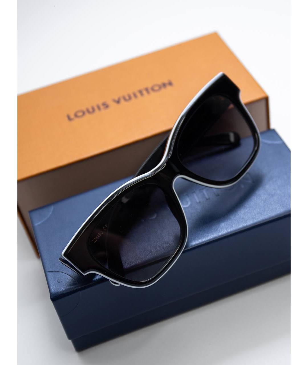 LOUIS VUITTON Черные пластиковые солнцезащитные очки, фото 4