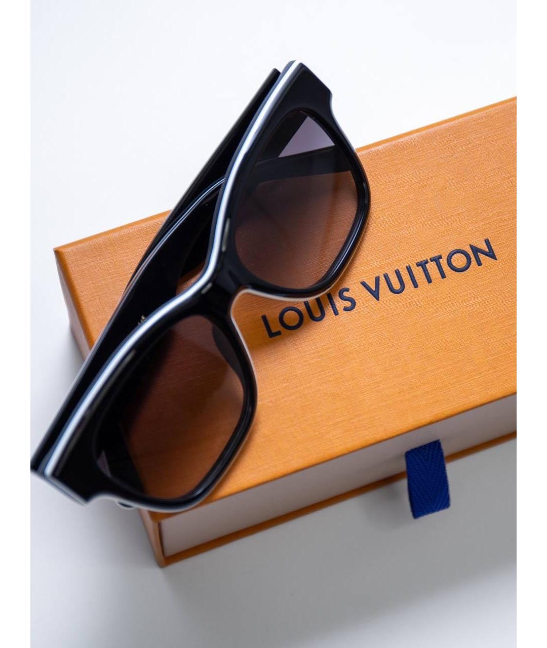 LOUIS VUITTON Черные пластиковые солнцезащитные очки, фото 2