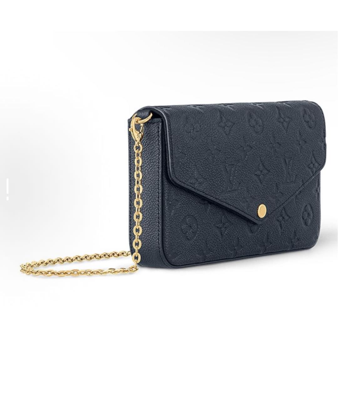 LOUIS VUITTON Темно-синяя кожаная сумка через плечо, фото 2