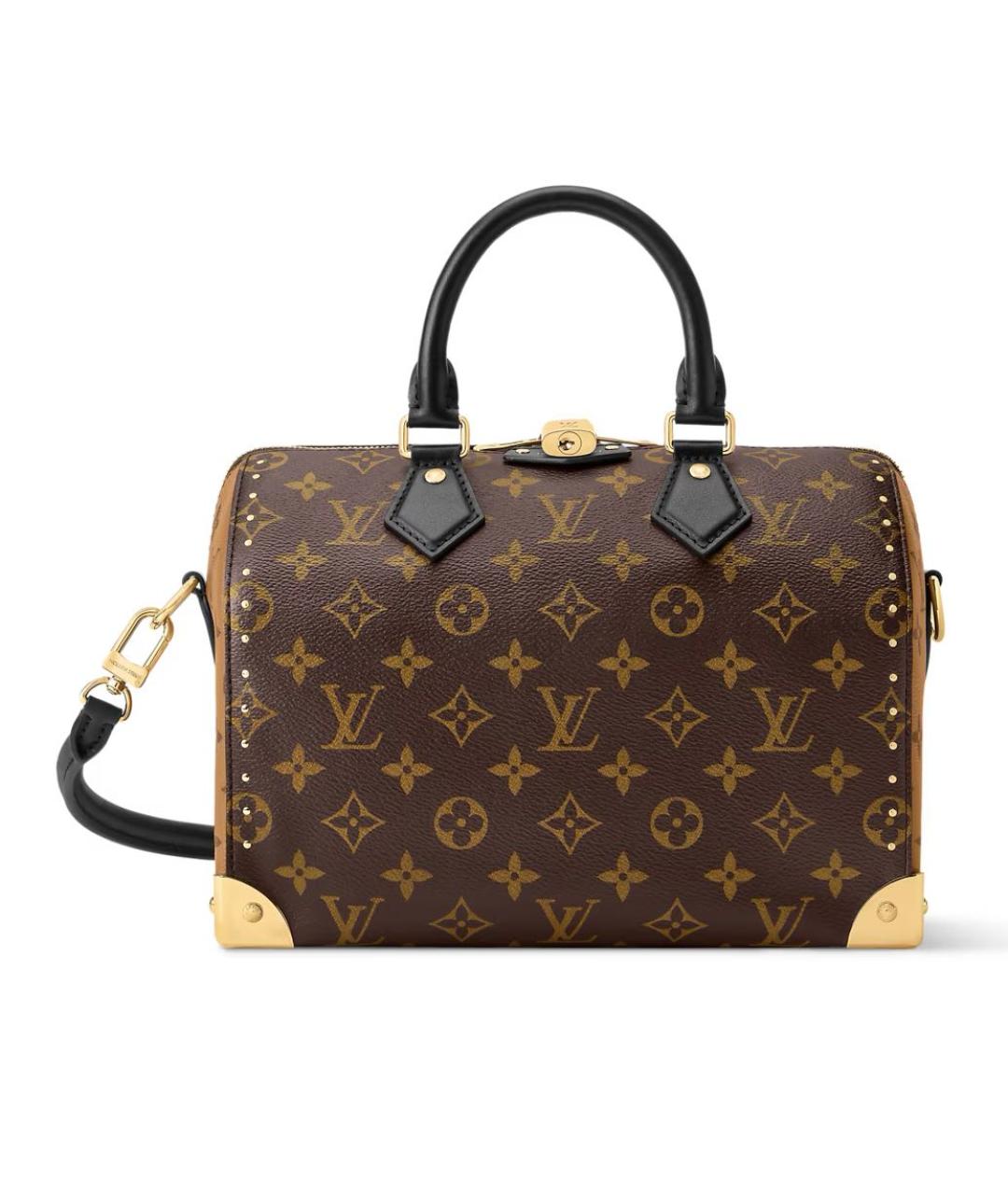 LOUIS VUITTON Коричневая кожаная сумка через плечо, фото 8