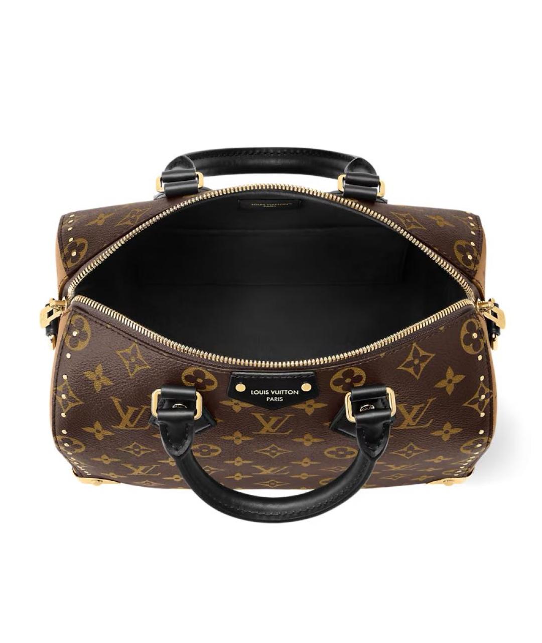 LOUIS VUITTON Коричневая кожаная сумка через плечо, фото 5