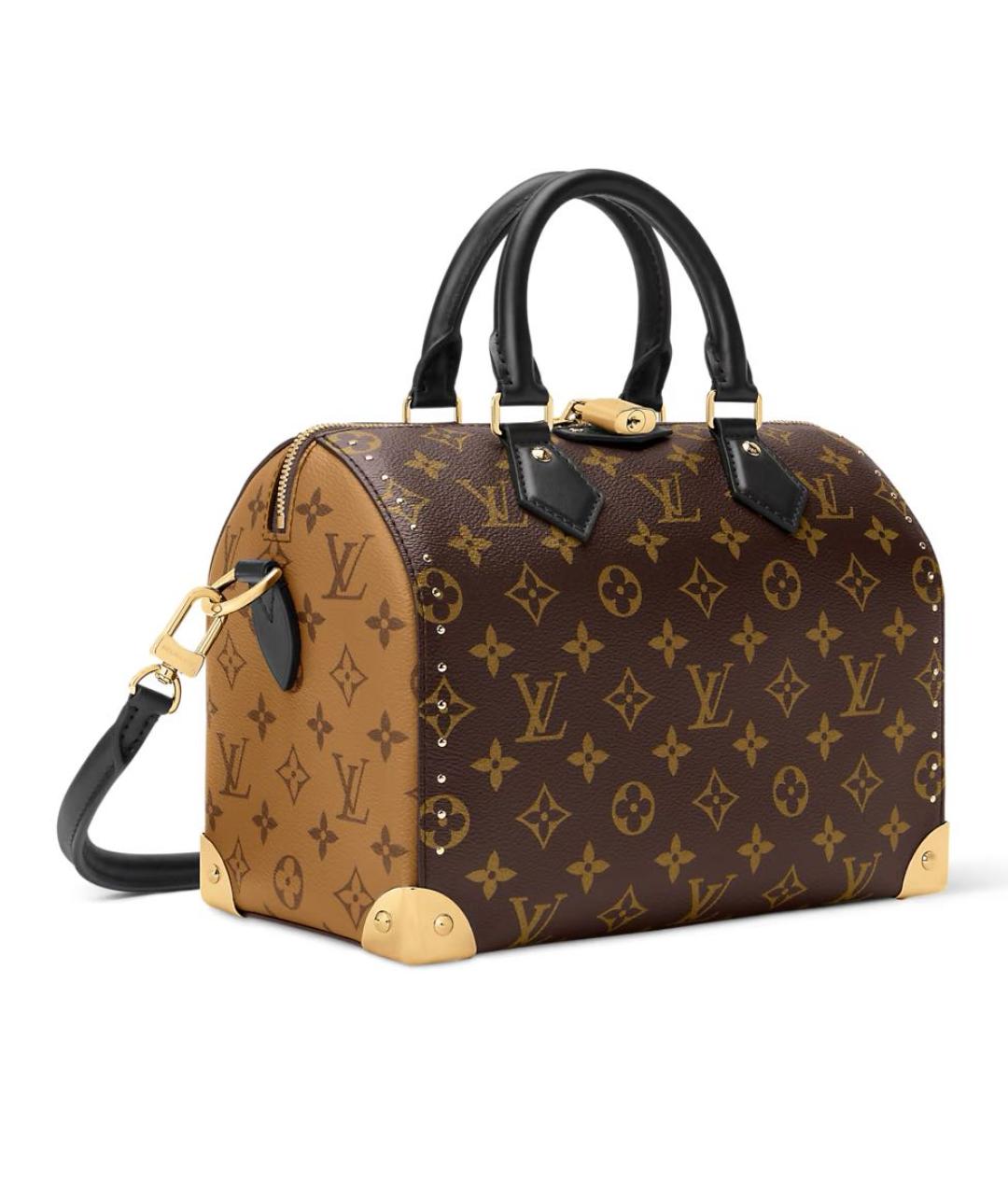 LOUIS VUITTON Коричневая кожаная сумка через плечо, фото 3