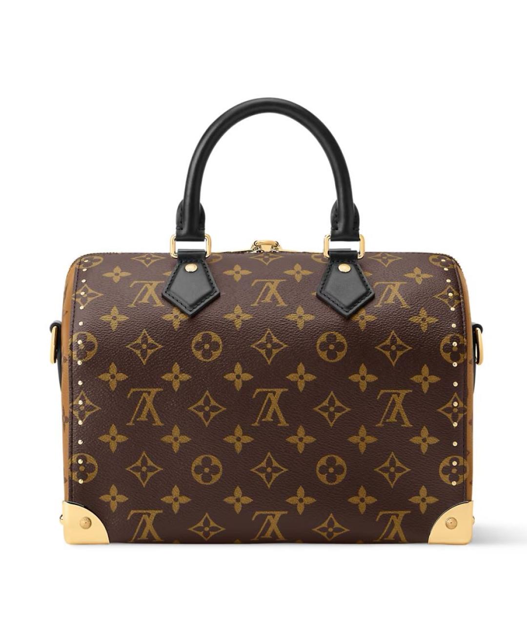 LOUIS VUITTON Коричневая кожаная сумка через плечо, фото 4
