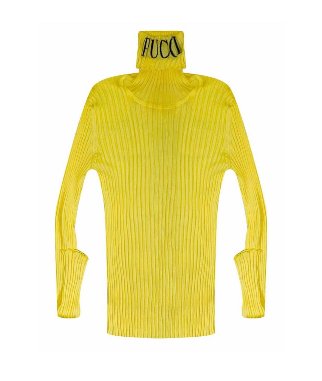 EMILIO PUCCI Желтая вискозная водолазка, фото 1