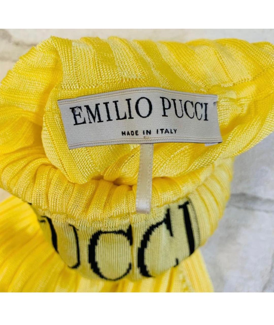 EMILIO PUCCI Желтая вискозная водолазка, фото 3