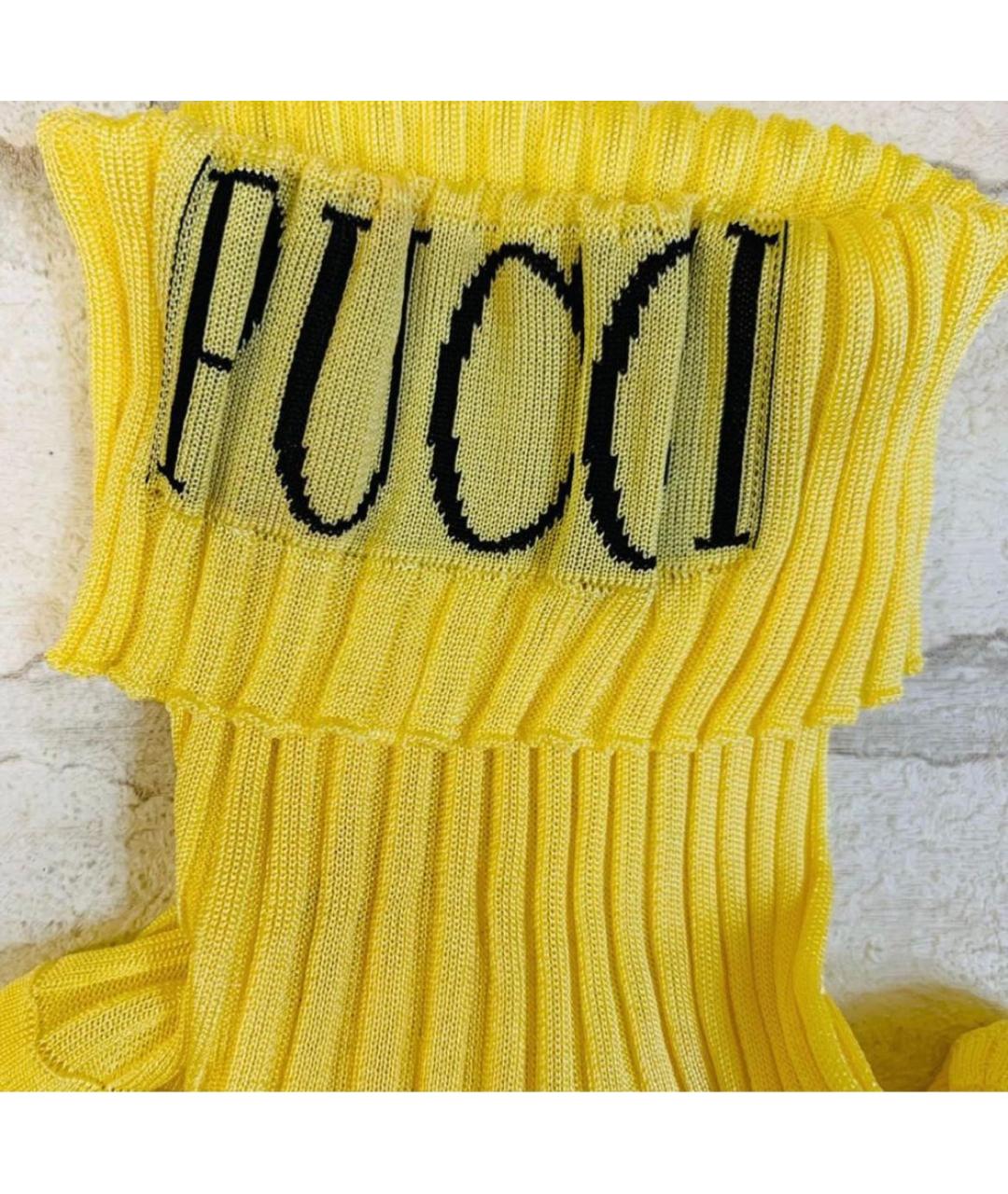 EMILIO PUCCI Желтая вискозная водолазка, фото 4