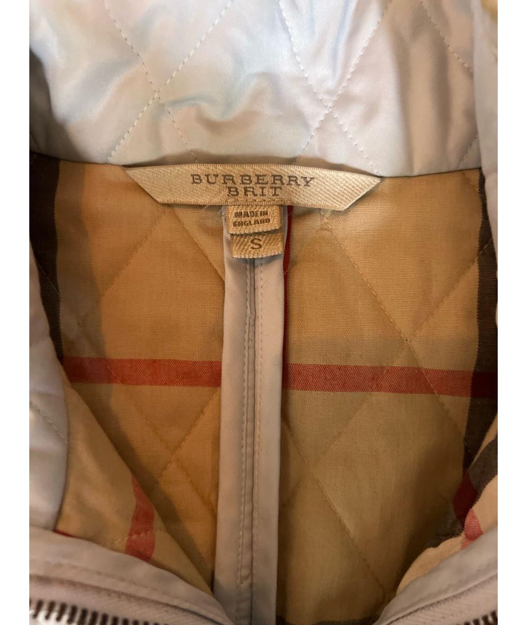 BURBERRY Голубая атласная куртка, фото 7