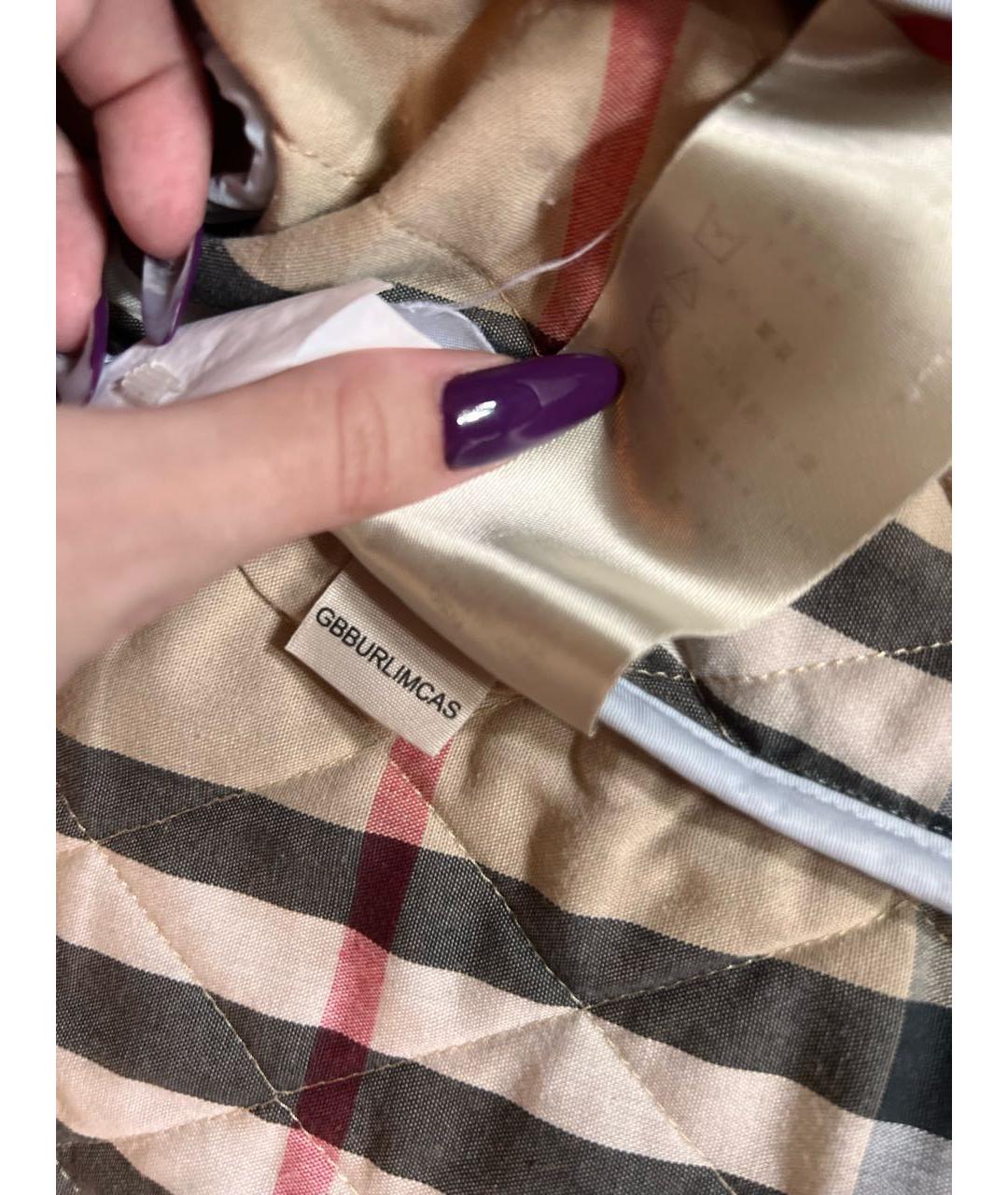 BURBERRY Голубая атласная куртка, фото 8