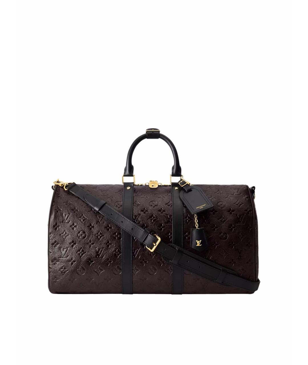 LOUIS VUITTON Коричневая кожаная дорожная/спортивная сумка, фото 1